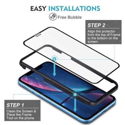 China Easy Install Frame Kit Tool Anti-fingerprint Phone Accessories Screen Protector Installation Application For Tempered Glass for sale