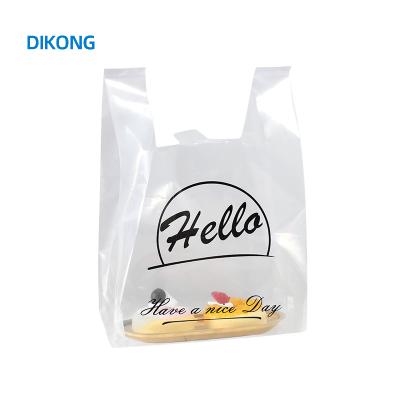 China Logistics Ear Loop Plastic Packaging Biodegradable Vest Bags Custom Compostable T-shirt Bags For Women Garment Packaging for sale