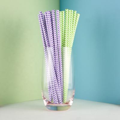 China biodegradable & China Disposable Logo Manufacturer Drinking Solid Color Wrapped Kraft Wavy Thick Biodegradable Hot Sale Disposable Paper Straw for sale