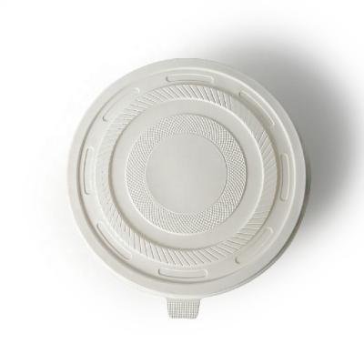 China Biodegradable White Disposable Lids Biodegradable Takeout Microwave Noodle Cornstarch Safe Lids for sale