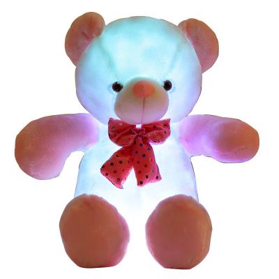 China Play Light Up Wholesale 30cm/75cm Teddy Bear Stuffed Plush Shining LED Light Up Light Up Electronic Soft Toys for sale