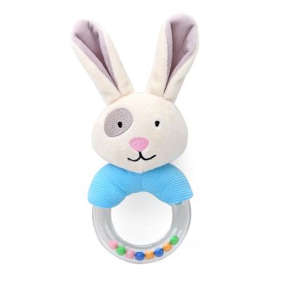 China Crikle Rattle Stick Plush Toys Cotton Rabbit Sheep Fox Animal Dog Toy Stuff Baby Soother Plush Play Plush Toy for sale