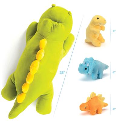 China 2022 Hot Selling Game Dragon Plush Toy Small Dinosaur Baby The Big Dragon With Zipper Pocket Interactive Educational Toys For Boys for sale