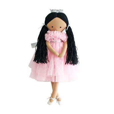 China 2021 Play Maker Plush Baby Soft Toy Cotton Yarn Hair Custom Dress Rag Doll for sale