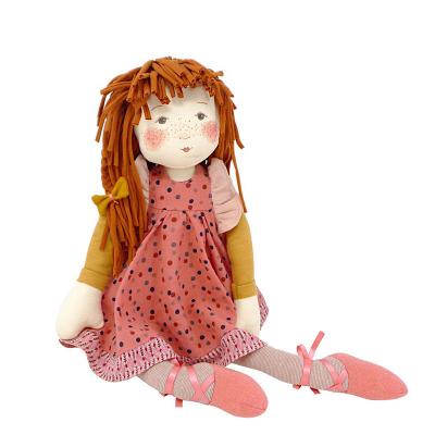 China Play Custom Kids Baby Cuddly Dolls Soft Stuffed Dolls Plush Doll Spots Rag Girl Birthday Gifts Room Decoration Rag Dolls With Dress for sale