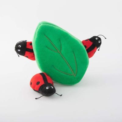 China Slow Viable Plush Ladybird Toy Pet Dog Toys by IQ Training Dog Toys Consumer Squeaker Ladybug Plush Designer for sale