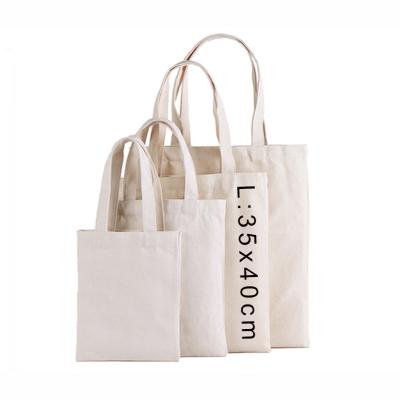 China Wholesale Custom Empty Logo Printing Handled Eco-friendly Shopping Bag Eight Ounce Large Polyester Cotton Canvas Tote Bag for sale