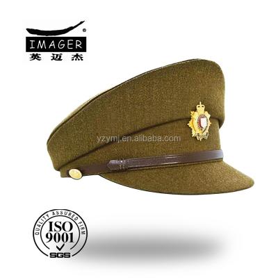 China Types Of Cotton / Polyester Military Tops Police Warrant Officer Hats for sale