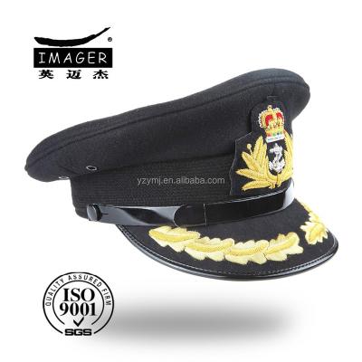 China Military Band Anti-Static Uniform Standard Bearer Peaked Cap With Metal Cap Wind Belt for sale