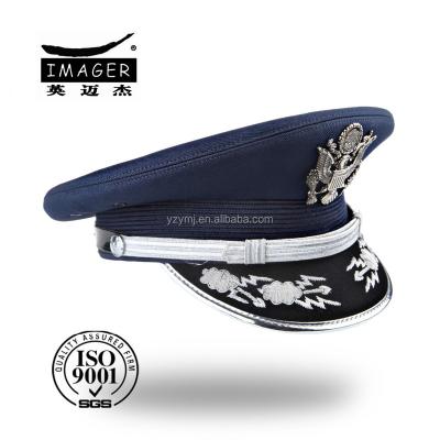 China Cotton / Polyester UK Military Uniform Hats With Silver Embroidered for sale