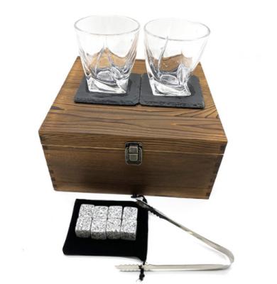 China Hot Selling Current Wholesales Glass Whiskey Glass Set With Wooden Box for sale