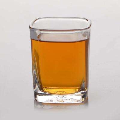 China Luxury Support Customiaztion 2oz 60ml Shot Glass Square Quick Delivery Glass Mug for sale