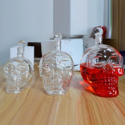 China Shaped Glass Vodka Decanter Customized Stocked Whiskey Glass Bottle for sale