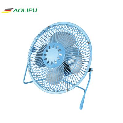 China 6 Inch Promotional Metal Mini USB Fan Socket Small Aluminum Blade Factory Brushless Motor/Low Noise/360 Degree Turn for sale