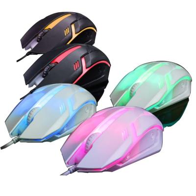 China Custom Computer Accessories 3D BUBM Logo Printing On Cheapest 2019 Years Of RGB LED Glow Gaming Mouse for sale