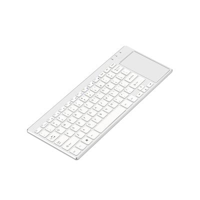 China BUBM Wireless White Thin Multimedia Wireless Laptop Keyboard with Touchpad Touch Pad for sale