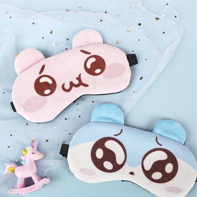 China Adjustable Anti-Puffiness Elastic Band Cartoon Headband With Eyemask Cute Crystal Compress Ice Bag Super Soft Ice Cloth Eye Mask for sale