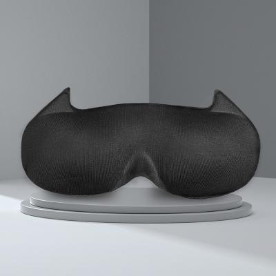 China 3D Light Shading Contoured Eyemask For Airplane Memory Foam Cat Ears Slow Sleep New Hardcover High Quality Eye Mask for sale