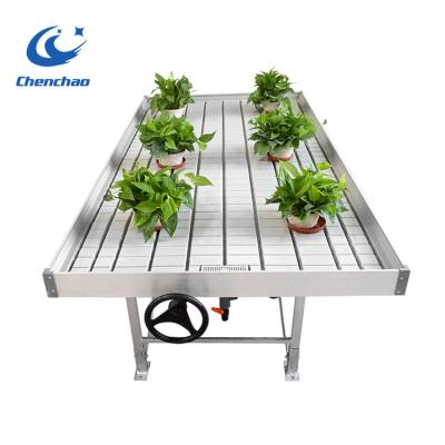 China Hydroponic Flower Customized Rolling Tables Bench Ebb And Flow Grow Systems for sale