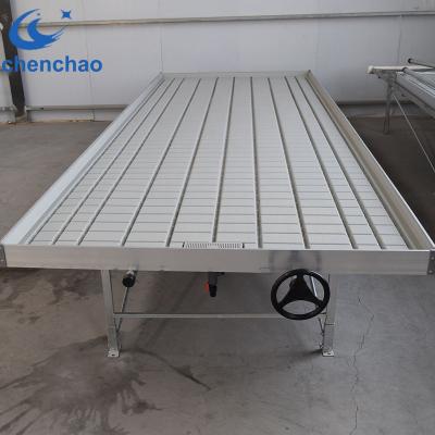 China Agriculture Planting Flood Trays Tables Growing Bench Rolling Hydroponic Trays for sale