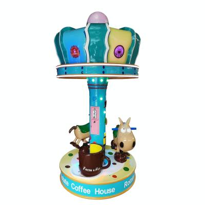 China Newest Fiberglass Merry Carousel 3 Seats Go Round Small Carousel For Sale for sale