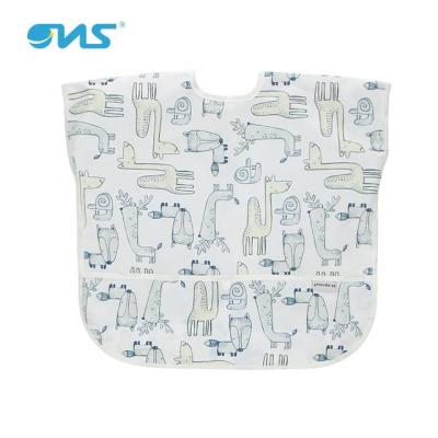 China Hisprout Sustainable Design Cute Animal Pattern Aprons Waterproof Bibs For Kids for sale