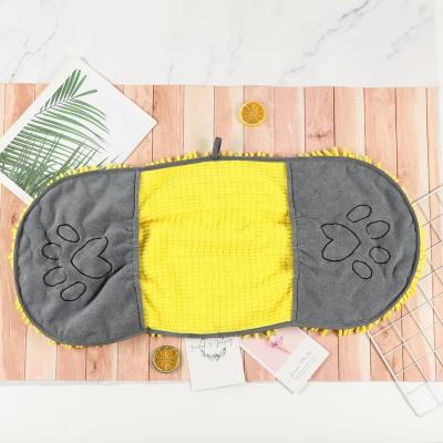 China Sustainable Wholesale Custom Logo Microfiber Dog Towel Comfortable Pet Towel Drying For Dogs And Cats Bathing for sale