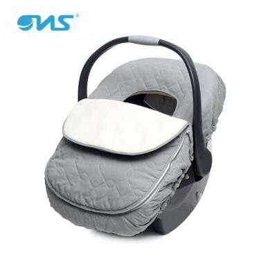 China Minky Striping Custom Logo Baby Walker Car Seat Cover Winter Design For Warmer for sale