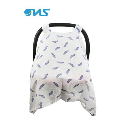 China Two Layers Muslin 100%Bamboo Cotton Baby Muslin Canopy Carrier Material for sale