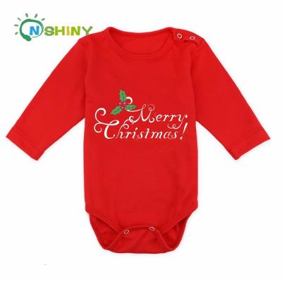 China Wholesale Newborn Short Sleeve Baby Cotton Romper For Christmas for sale