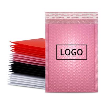 China Strong Adhesive Pink Recycle Custom Logo Padded Envelope Bags 5x7inch Design With 6x10 Poly Envelope Free Shipping Bubble Mailer for sale