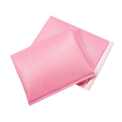 China Recyclable Wholesale Pink Bubble Mailer Blush Eyeshadow Padded Envelope Retail Plastic Bags Packaging for sale