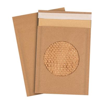 China Biodegradable Honeycomb Padded Bubble Wrap Bubble Wrap Mailing Packaging Bag Compostable Shockproof Mailing Kraft Paper Bag for sale