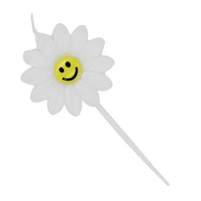 China Birthdays wholesale Sunflower Smile Face Magic Birthday Candle Birthday Party Supplies Cartoon Happy Birthday Cake Candle Daisy for sale