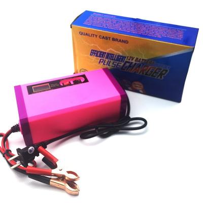 China Charge 12V24V Battery Car Motorcycle Battery Charger Automatic Recognition 6AH-200AH Repair Power Display for sale