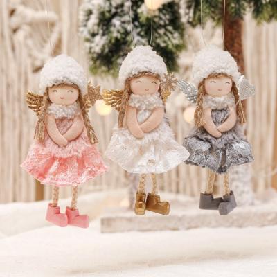 China Christmas Decoration Christmas Lace Angel Doll Christmas Tree Doll Hanging Decoration for sale