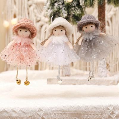 China Christmas Decoration Festival Gift Christmas Sequin Skirt Angel Girl Ornament for Girl's Gift for sale