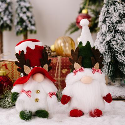 China Christmas Party New Year's Season Decorations with Antlers Bow Rudolph Christmas Faceless Cute Gnome for sale