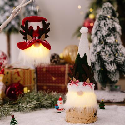 China Christmas Party Hot Sale Christmas Ornament Antlers Bow Rudolph Light Up Christmas Toys for sale