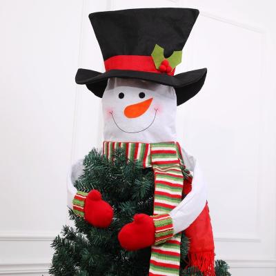 China Xmas Tree Topper Decoration Snowman Christmas Party Festive Christmas Tree Star Decoration for sale