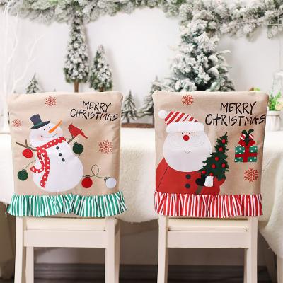 China Christmas Festive Christmas Kitchen Dress Prop Santa Claus Christmas Chair Cover for sale