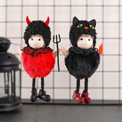 China Wholesale Halloween Party Witch Black Cat Tower Pendant Haunted House Halloween Party Doll Props for sale