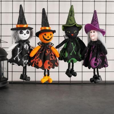 China New Halloween Party 2022 Stock Witch And Pumpkin Halloween Hanging Ornament For Party Supplies for sale