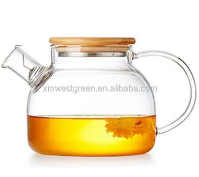 China Borosilicate Glass Sustainable Hand-blowing Teapot/Teapots GTS-010 for sale