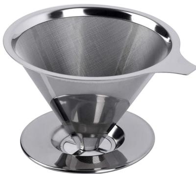 China Drip Device Maker Sustainable Reusable Stainless Steel Coffee Filter Strainer for sale