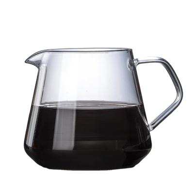 China 400ml/600ml viable Diamond Shape Glass Transparent For above coffee maker for sale