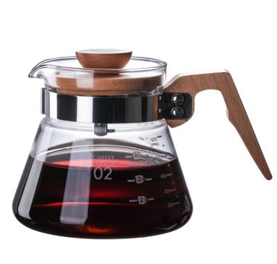 China Sustainable Heat Resistant Borosilicate Glass Coffee Pot And Hand Make Glass Coffee Pot for sale