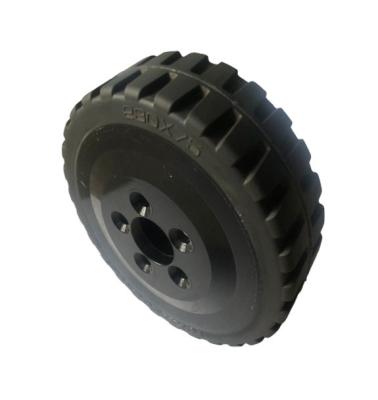 China Black 230x75 Electric Mobile Rubber Model Accessories Hotels Forklift Drive Wheel Non-Slip Main Wheel for sale