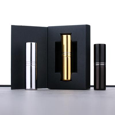 China Personal Care 5ml UV Refillable Perfume Atomizer With Paper Box Perfume VialsTester Scent Sample Glass Bottle for sale