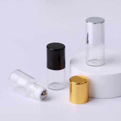 China Personal Care 2ml Mini Essential Oil Bottle Roll on Perfume Bottle Glass Ball Roller Essential Oil Bottles for sale